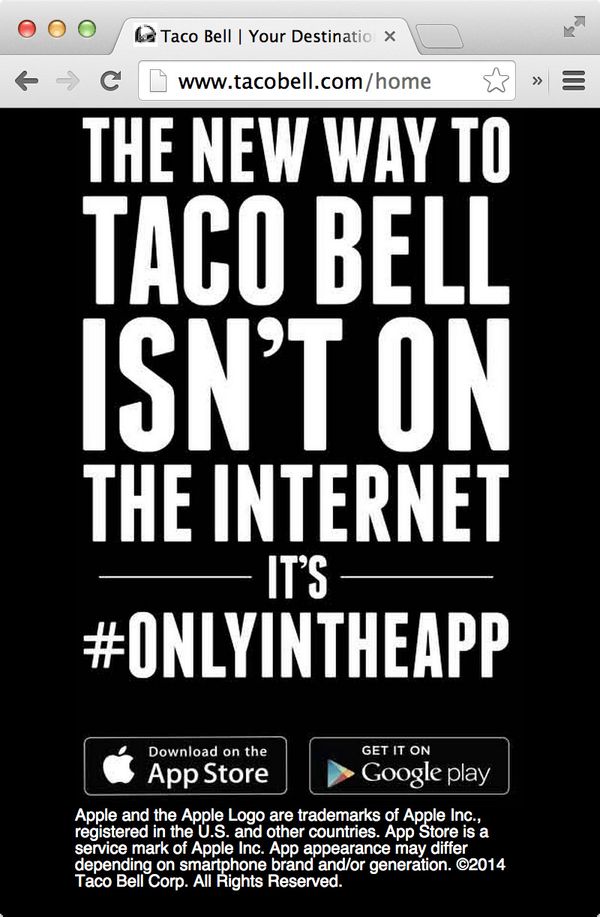 Реклама Taco Bell.